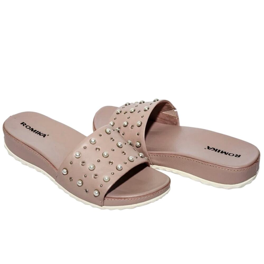 ROMIKA Florenz 07 Slip On Pink Sandals, Size Eur 41 or 42 New in Box MSRP $130 - Picture 2 of 9